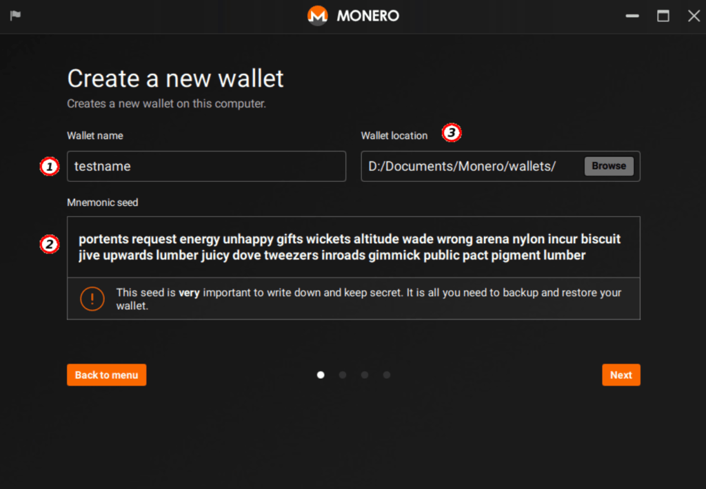 decentralized cryptocurrency, mnemonic seed, multiple copies, pr codes