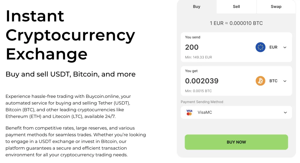 Instant Cryptocurrency ExchangeBuy and sell USDT, Bitcoin on Buycoin.online